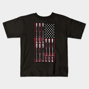 Mechanical Engineer July Fourth - Mechanic America independence Day US Flag Gifts For July 4th & All Time Kids T-Shirt